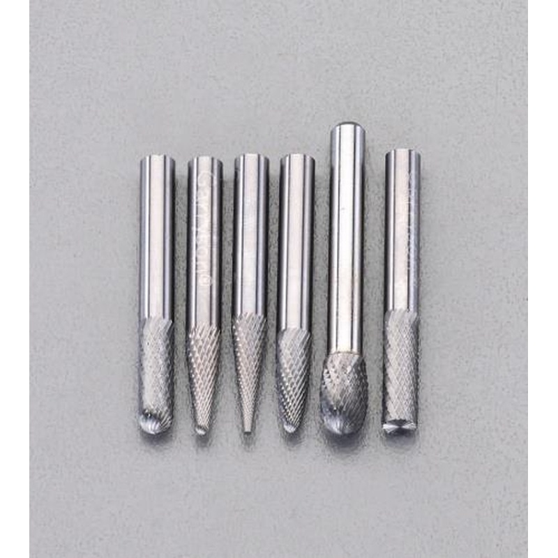 エスコ EA819J-21 6本組超硬カッター(ステンレス用・6mm軸) 1個（ご注文単位1個）【直送品】