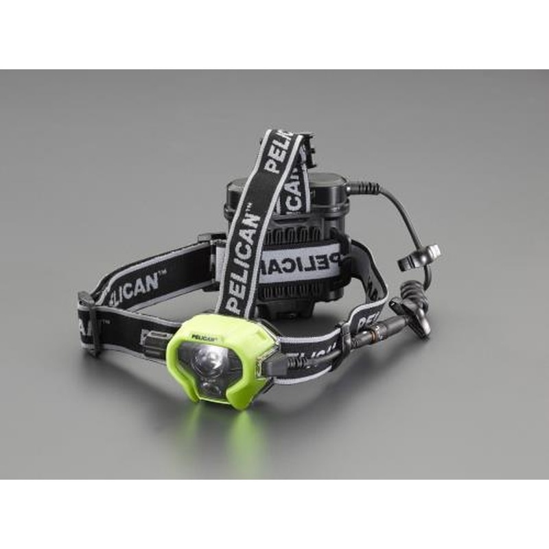 エスコ EA758WB-31[単3x4本]ヘッドライト/LED(防爆構造/黄) 1個（ご注文単位1個）【直送品】