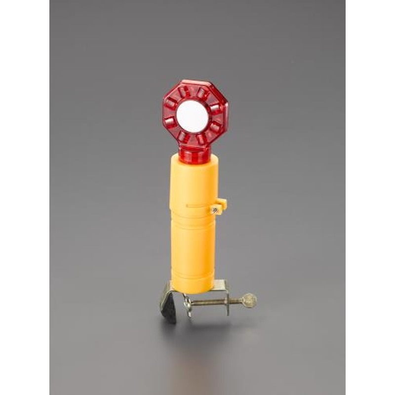 エスコ EA983FS-95[単1x2本]LED現場点滅灯(クランプ式/赤) 1個（ご注文単位1個）【直送品】