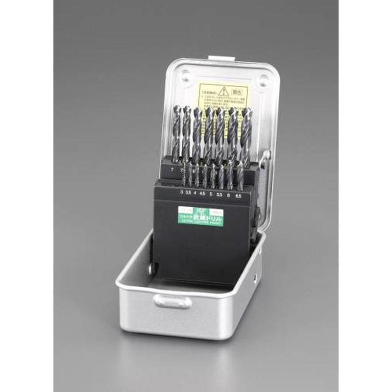 エスコ EA824BM-115 3.0x10mmドリルセット［真円・高耐久](15本組/HSS) 1個（ご注文単位1個）【直送品】