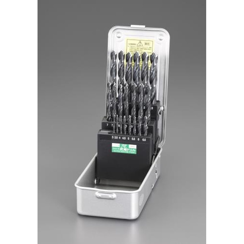 エスコ EA824BM-121 3.0x13mmドリルセット［真円・高耐久](21本組/HSS) 1個（ご注文単位1個）【直送品】