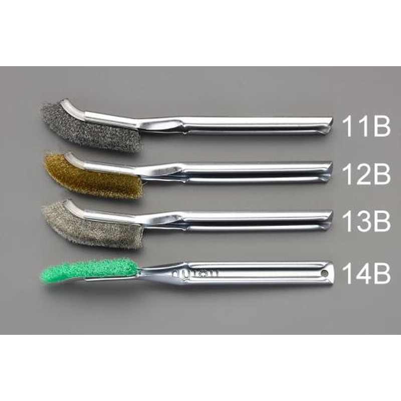 エスコ EA109GH-12B 225mmブラシ(真鍮製/曲/10本) 1個（ご注文単位1個）【直送品】