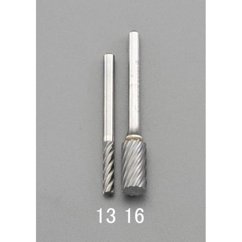 エスコ EA819CD-13 3.0x13x38mm/3mm軸超硬カッター(ステンレス用・快削) 1個(ご注文単位1個)【直送品】