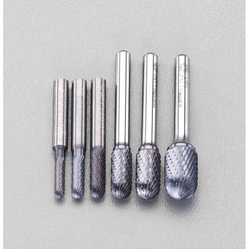 エスコ EA819V-17 6本組［TiAlNコート]超硬バー(6mm軸) 1個（ご注文単位1個）【直送品】