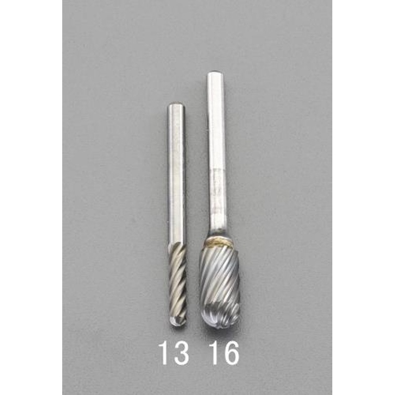 エスコ EA819CG-13 3.0x13x38mm/3mm軸超硬カッター(ステンレス用・快削) 1個(ご注文単位1個)【直送品】