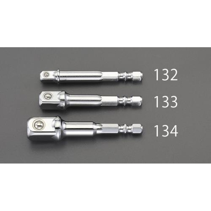 エスコ EA618AX-134 1/2”DRx1/4”HEX/65mmソケットアダプター 1個（ご注文単位1個）【直送品】