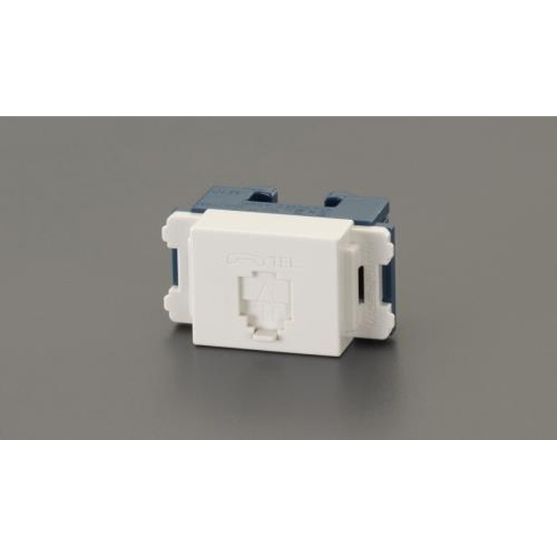 エスコ EA940CD-421 電話線モジュラジャック(6極2心) 1個（ご注文単位1個）【直送品】
