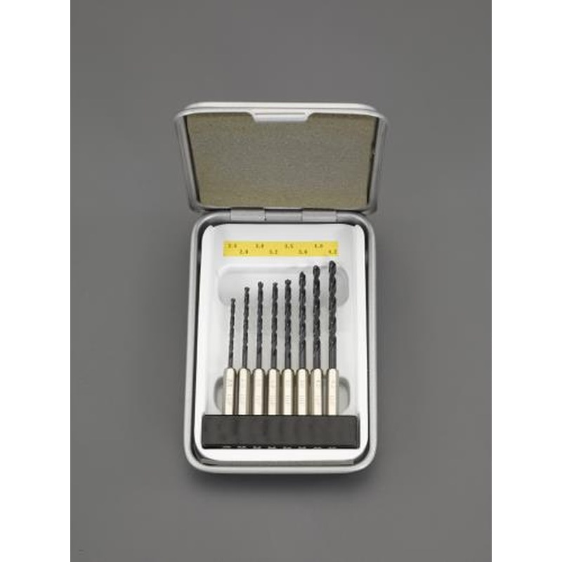 エスコ EA824BH-100 2.5-4.2mm/8本組六角軸ドリル(HSS) 1個（ご注文単位1個）【直送品】