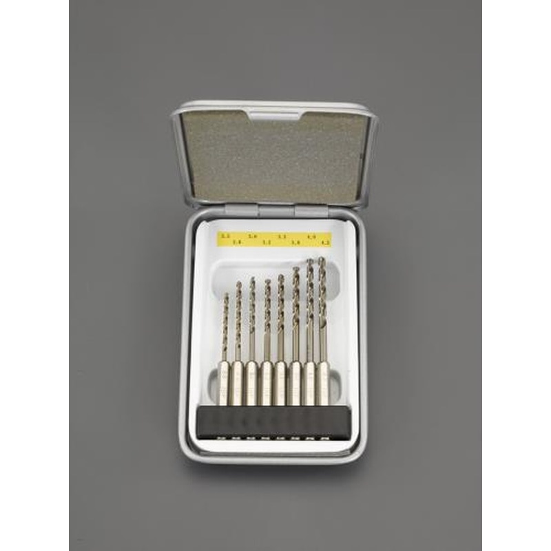 エスコ EA824BL-58 2.5-4.2mm8本組六角軸ショートドリルセット(CO-HSS) 1個（ご注文単位1個）【直送品】