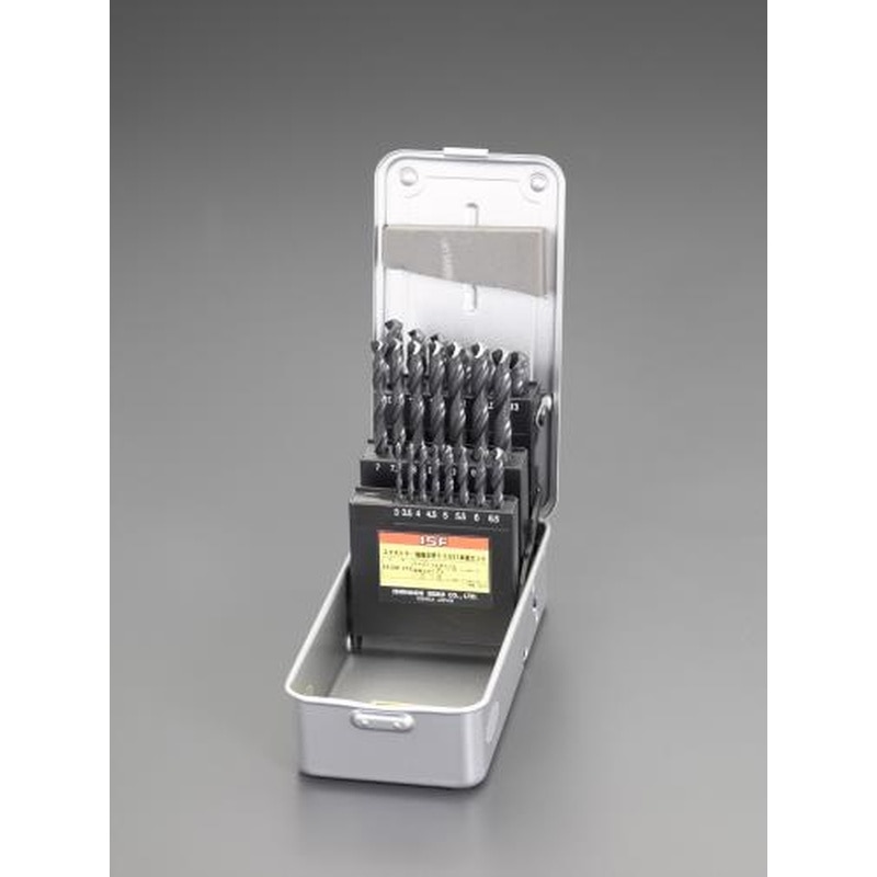 エスコ EA824-121 3.0-13.0mm鋭刃ストレートドリルセット(21本組/HSS) 1個（ご注文単位1個）【直送品】