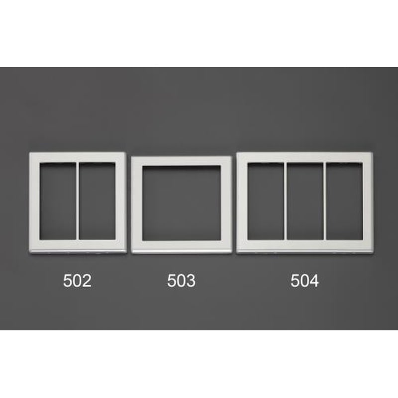 エスコ EA940CD-502[2連用]スイッチプレート(メタル製) 1個（ご注文単位1個）【直送品】