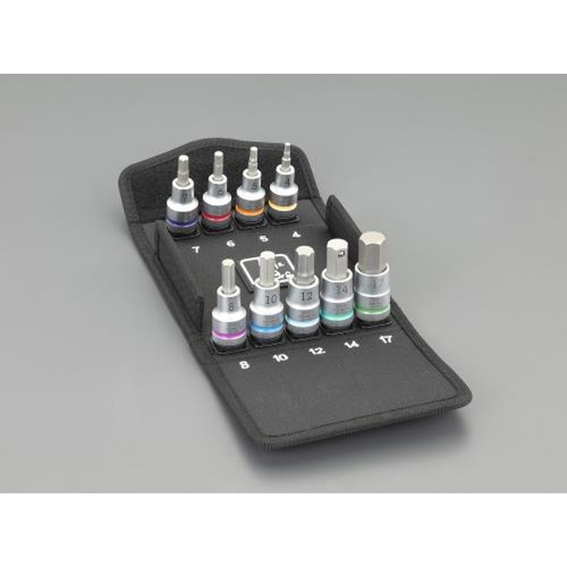 エスコ EA617AM-600 1/2”DR/4-17mm［INHEX]ビットソケット(ホールド機能) 1個（ご注文単位1個）【直送品】