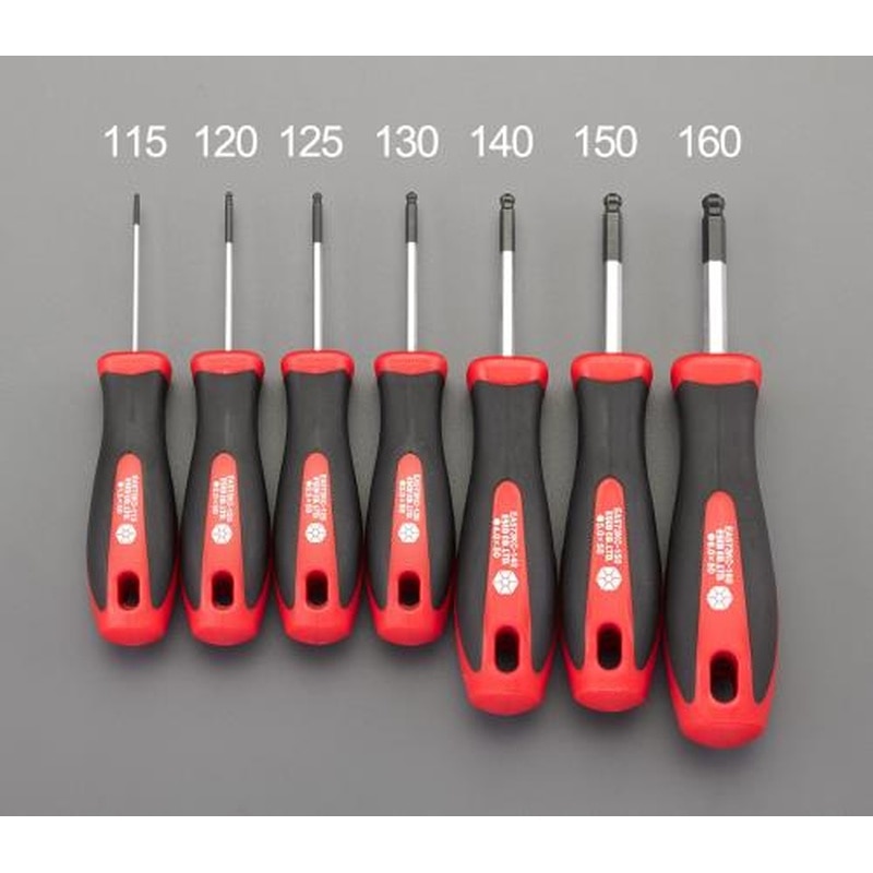 エスコ EA573KC-130 3.0x50mm［Ball-Hexagon]ドライバー 1個（ご注文単位1個）【直送品】