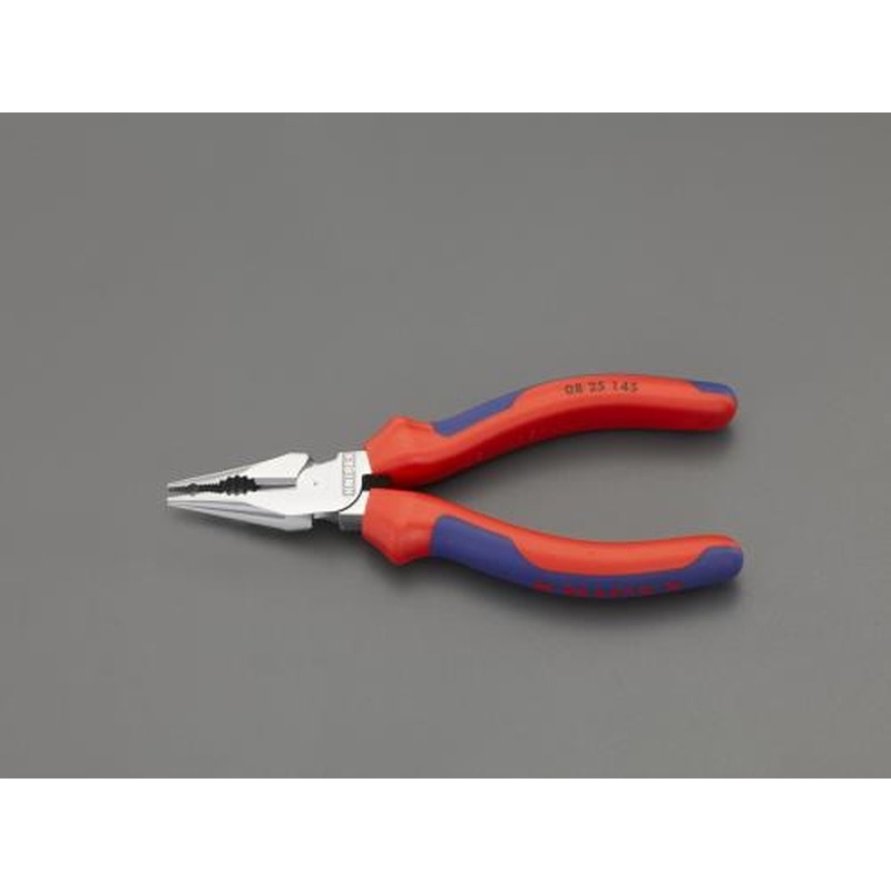 エスコ EA537LB-11 145mmニードルノーズペンチ(メッキ) 1個(ご注文単位1個)【直送品】