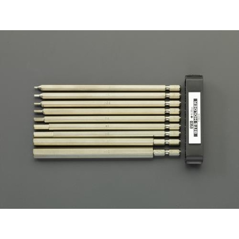 エスコ EA611BN-100 9本組/1.5-10mm［Hexagon]ドライバービット 1個（ご注文単位1個）【直送品】