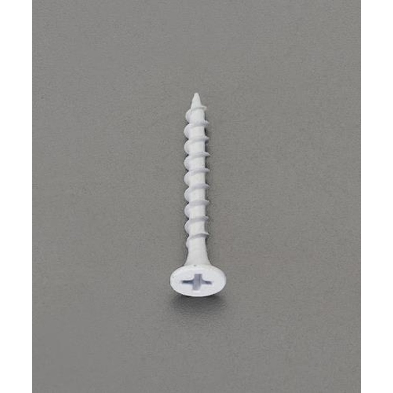 エスコ EA949FH-13 3.8x38mmコーススレッド(鉄/ホワイト/100本) 1個(ご注文単位1個)【直送品】