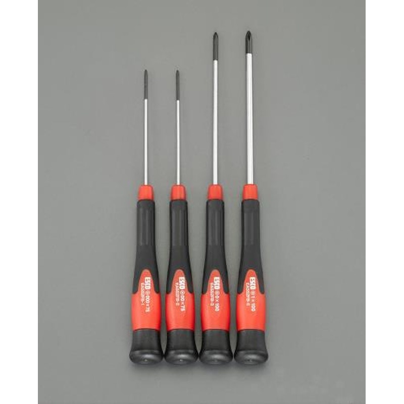 エスコ EA552FB 4本組［＋]ドライバー(精密用) 1個（ご注文単位1個）【直送品】
