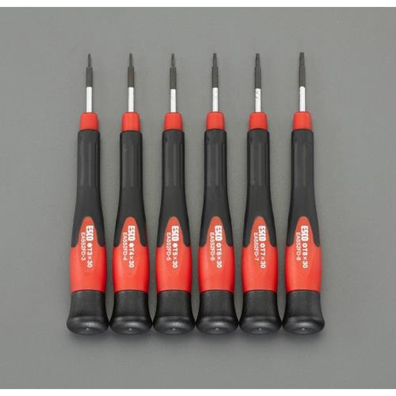 エスコ EA552FD 6本組［Hexlobe]ドライバー(精密用) 1個（ご注文単位1個）【直送品】