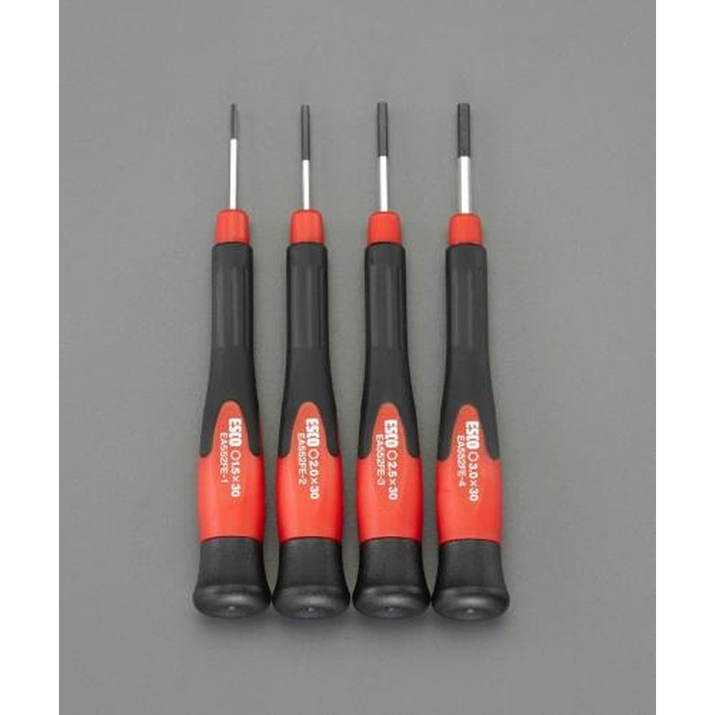 エスコ EA552FE 4本組［Hexagon]ドライバー(精密用) 1個（ご注文単位1個）【直送品】