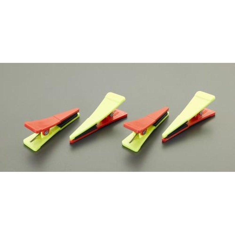 エスコ EA720ME-44 60・64mm幅ロッド用(赤/黄ポイントクリップ/4個入) 1個（ご注文単位1個）【直送品】