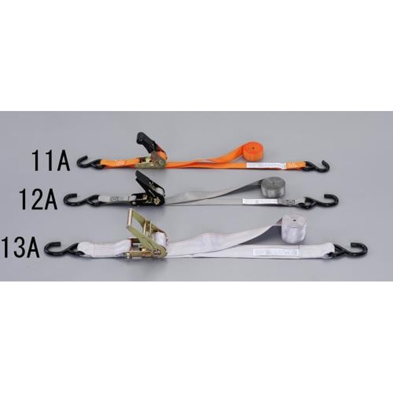 エスコ EA982BB-11A 180kg/25mmx3.85mベルト荷締機(ラチェット式/橙) 1個（ご注文単位1個）【直送品】