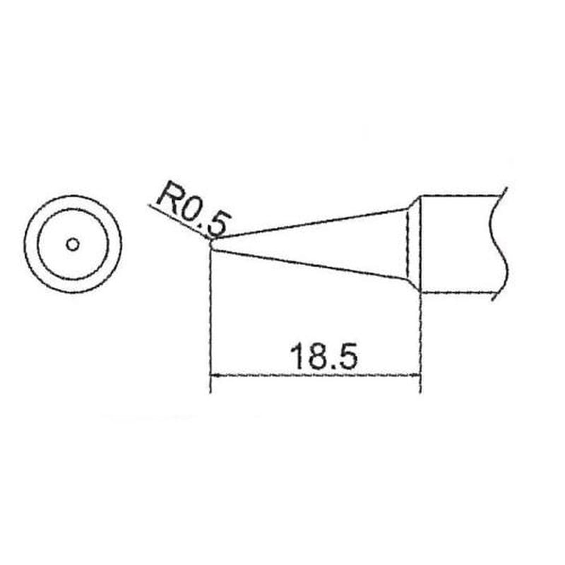 エスコ EA304HD-13 R0.5mmこて先(EA304HD-47用) 1個（ご注文単位1個）【直送品】