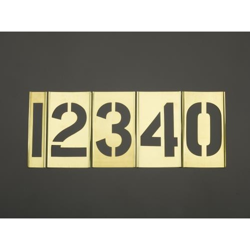 エスコ EA591BX-21 約25mm/15枚組ステンシルプレート(真鍮) 1個（ご注文単位1個）【直送品】