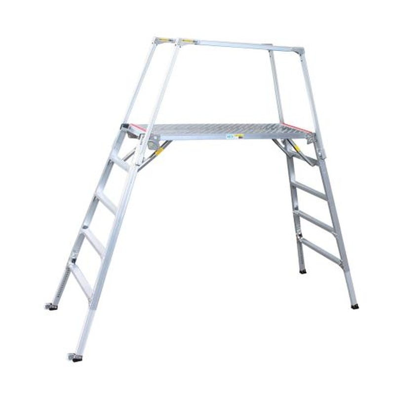 エスコ EA905DF-34 139-175cm足場台(調整脚・セーフティーガード付) 1個（ご注文単位1個）【直送品】