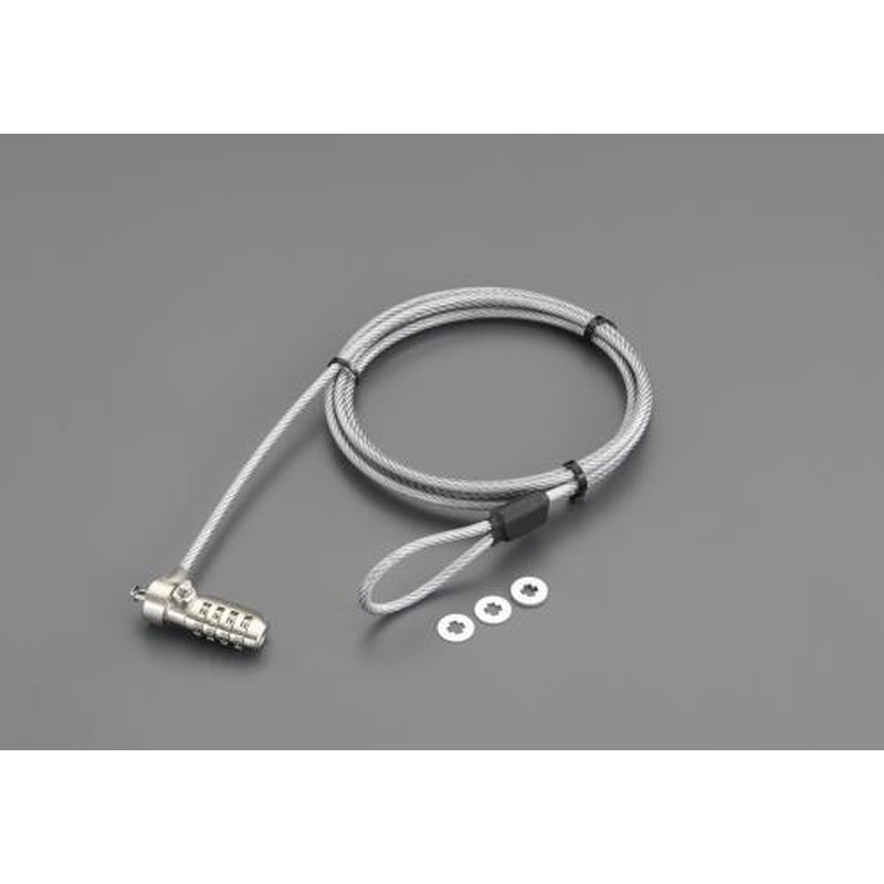 エスコ EA983TS-3 パソコンセキュリティワイヤー 1個（ご注文単位1個）【直送品】