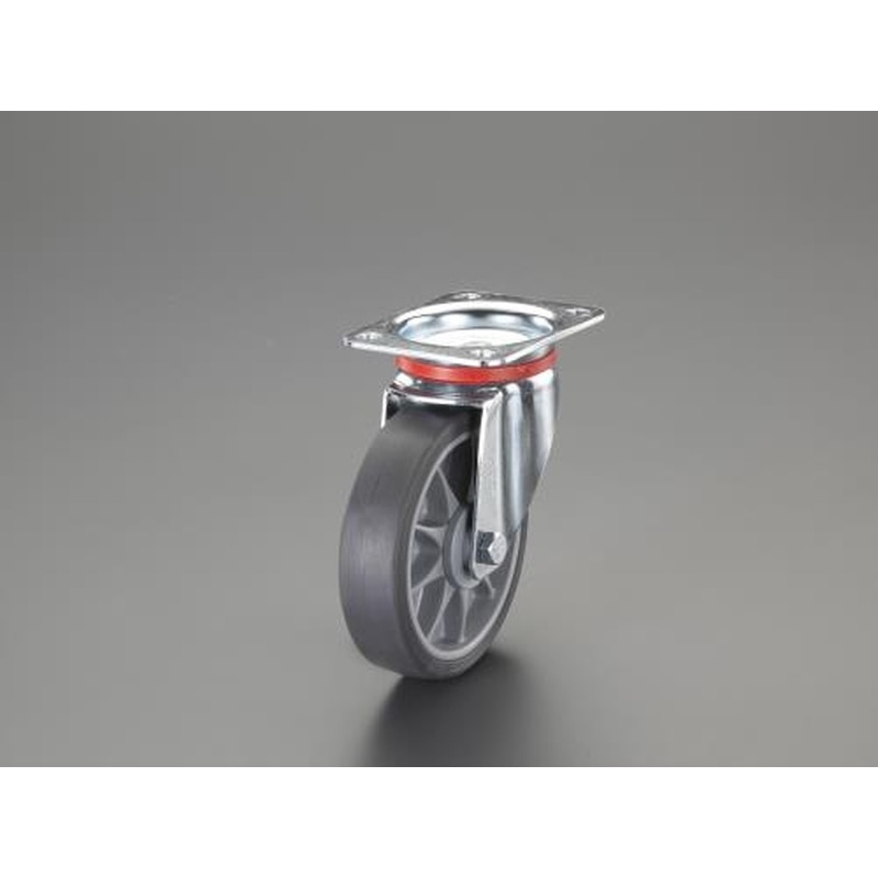 エスコ EA986PD-200 200mmキャスター(自在金具・ホイールカバー付) 1個（ご注文単位1個）【直送品】