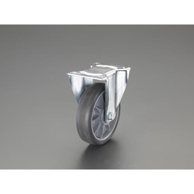 エスコ EA986PG-160 160mmキャスター(固定金具・ホイールカバー付) 1個（ご注文単位1個）【直送品】