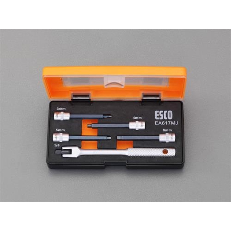 エスコ EA617MJ 1/4”DR［Hexagon]ビットソケット(レスキュー) 1個（ご注文単位1個）【直送品】