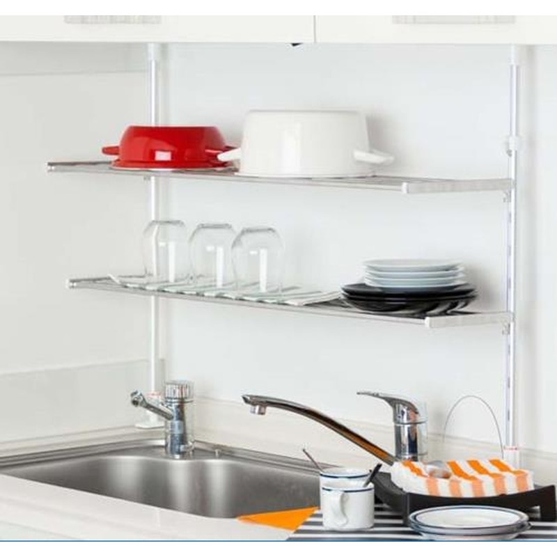 エスコ EA951FE-20A 617x236x550-900mm突っ張りキッチン収納棚 1個（ご注文単位1個）【直送品】