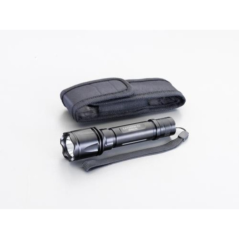 エスコ EA758RM-52[CR123Ax2本]フラッシュライト/LED(黒) 1個（ご注文単位1個）【直送品】