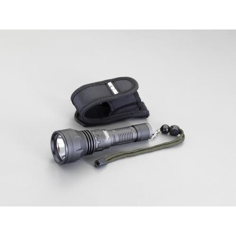 エスコ EA758RM-81[CR123Ax2本]フラッシュライト/LED(防水・黒 1個（ご注文単位1個）【直送品】