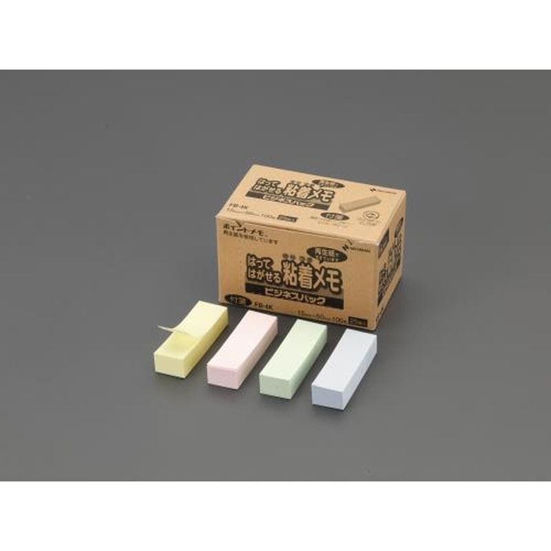 エスコ EA762GA-40 15x50.0mm粘着メモ(100枚x25本) 1個（ご注文単位1個）【直送品】