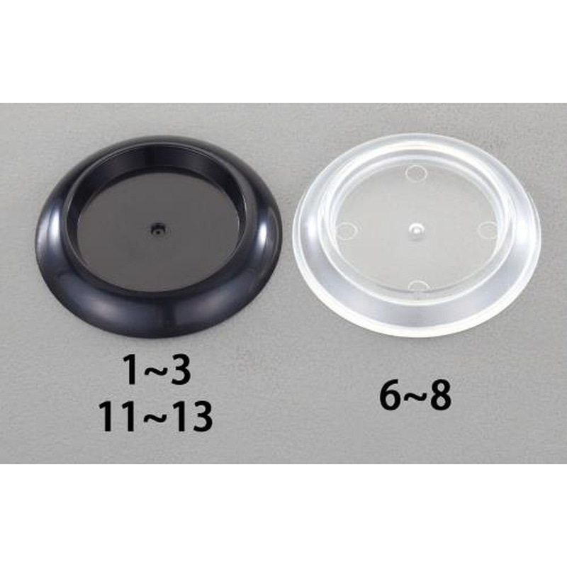 エスコ EA986TS-3 71.5mmキャスター用受け皿(黒/4個) 1個（ご注文単位1個）【直送品】