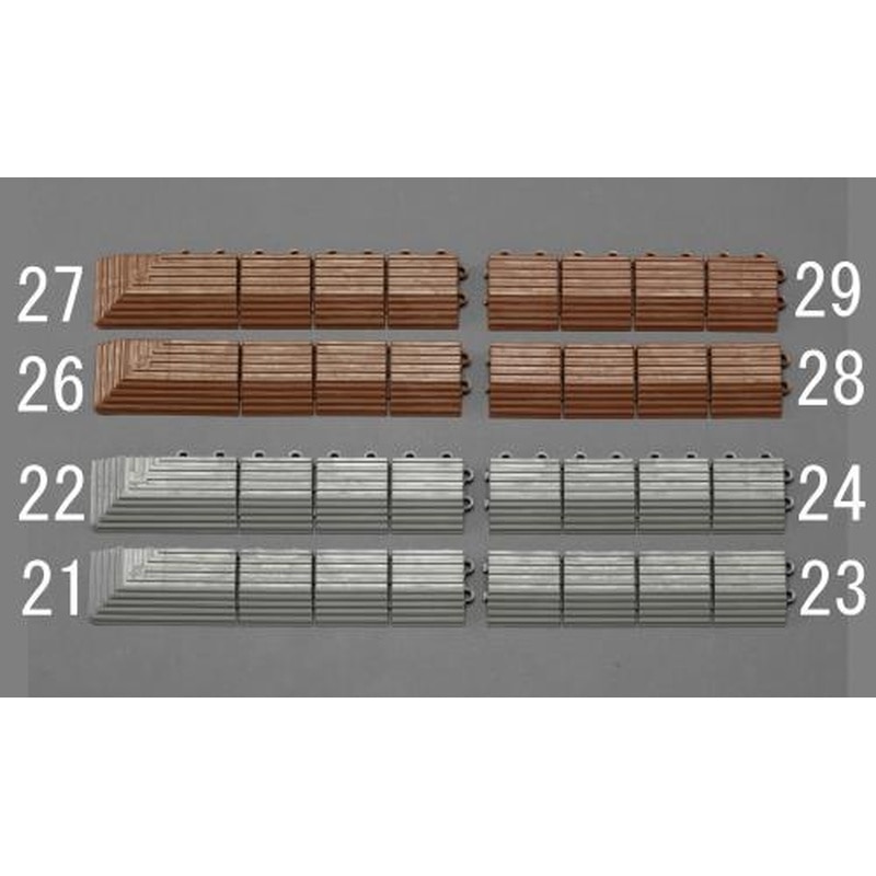 エスコ EA997RX-24 75x300mm中ふち(雌/灰) 1個（ご注文単位1個）【直送品】