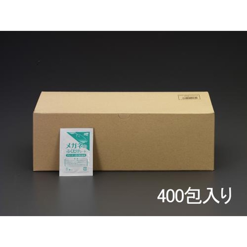 エスコ EA922JE-12 135x120mmメガネレンズ用くもり止めシート(400包) 1個（ご注文単位1個）【直送品】