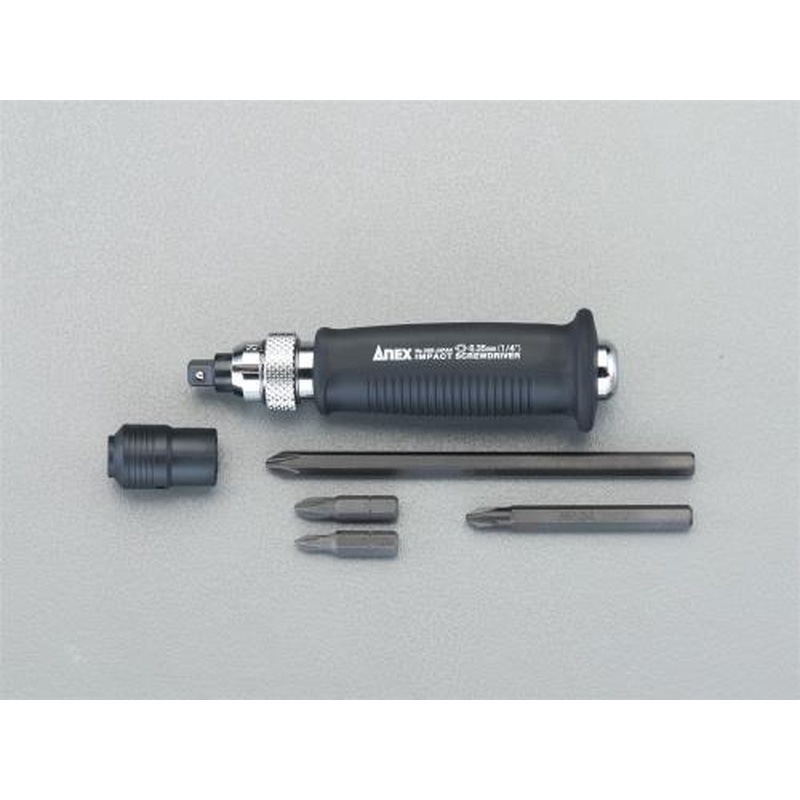 エスコ EA550XB-7 1/4”DRインパクトドライバーセット(1/4”Hexビット用) 1個(ご注文単位1個)【直送品】