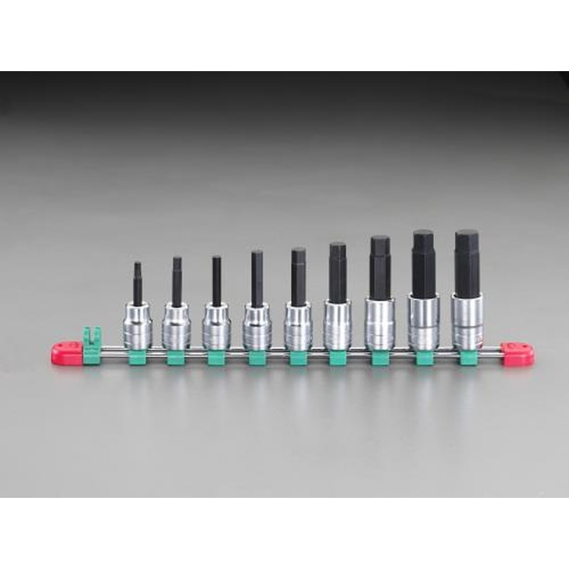 エスコ EA618RX-100 1/2”DR/3/16”-5/8”［HEX]ビットソケットセット 1個（ご注文単位1個）【直送品】