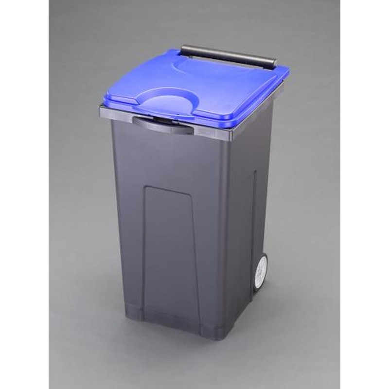 エスコ EA995CC-11 90Lダストボックス(キャスター付・青/黒) 1個（ご注文単位1個）【直送品】