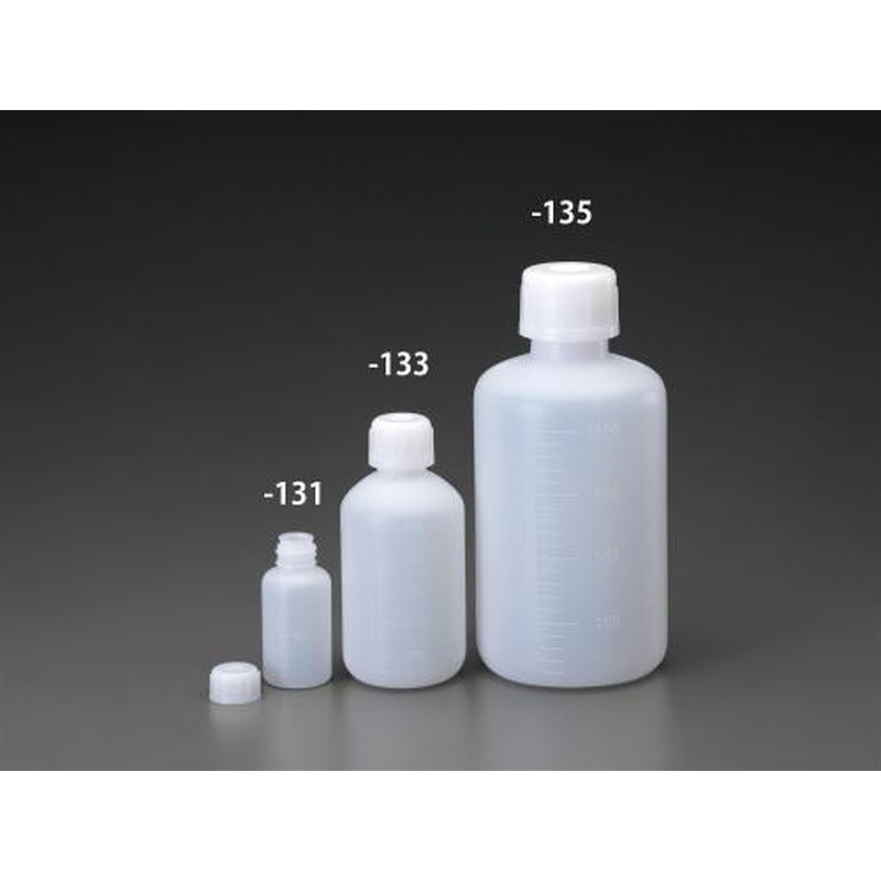エスコ EA508AJ-132 φ61.5x127.5mm/0.25L細口ポリ容器 1個（ご注文単位1個）【直送品】