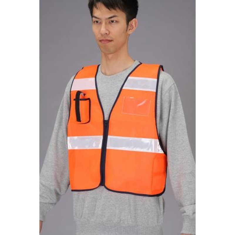 エスコ EA983R-82 防犯ベスト(オレンジ) 1個（ご注文単位1個）【直送品】