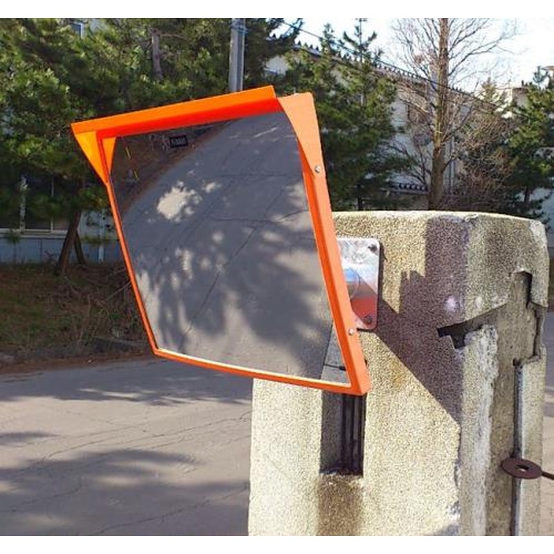 エスコ EA724ZY-6 500x600mm凸面ミラー(角型・壁面用/アクリル製) 1個(ご注文単位1個)【直送品】