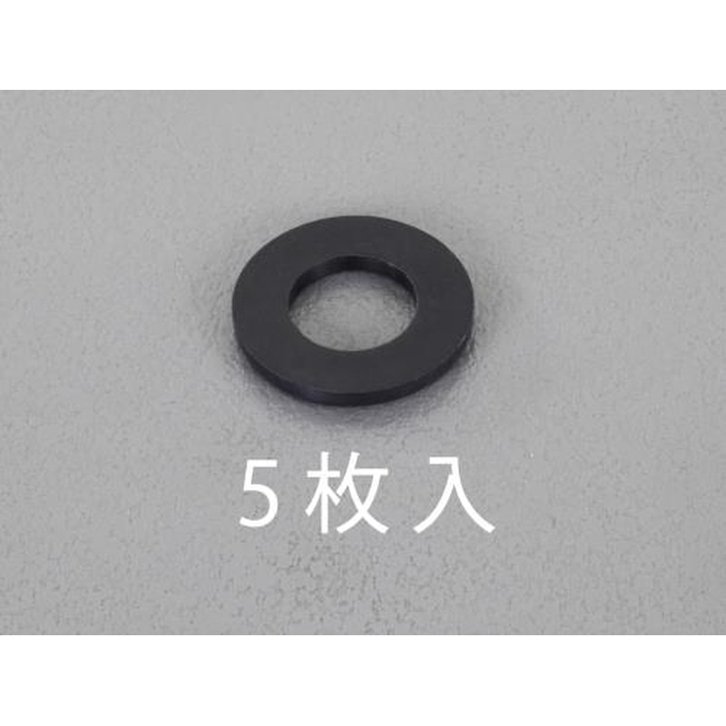 エスコ EA949ZB-161 M16/17.0x30x3.0mm平ワッシャー(TPR製/黒/5枚) 1個(ご注文単位1個)【直送品】
