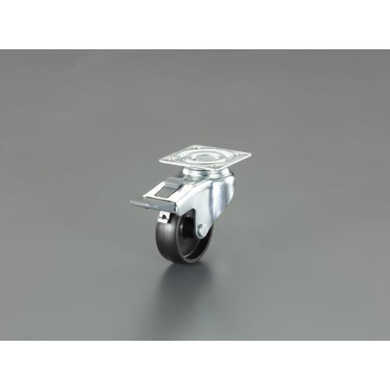 エスコ EA986PE-13 50mmキャスター(自在金具・ブレーキ付) 1個(ご注文単位1個)【直送品】