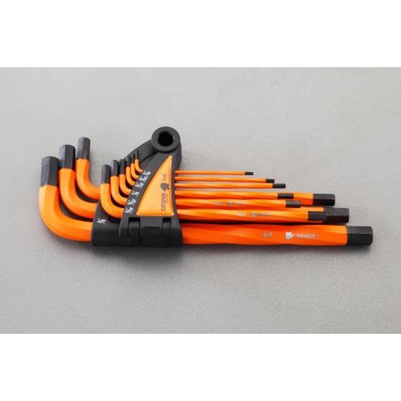 エスコ EA573BV-1 1/16”-3/8”/9本組［Hexagon]キーレンチ(ロング) 1個（ご注文単位1個）【直送品】