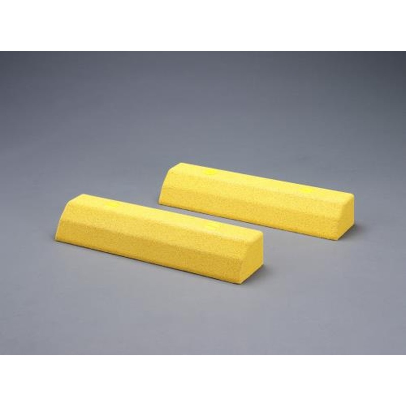 エスコ EA983FK-65 550x130x85mmカーストッパー(ゴム製・イエロー/2個) 1個（ご注文単位1個）【直送品】