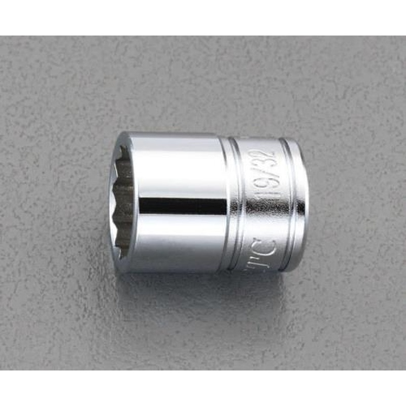 エスコ EA618PL-107 3/8”DRx1/2”ソケット(十二角) 1個（ご注文単位1個）【直送品】